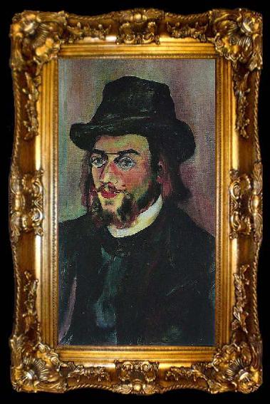 framed  Suzanne Valadon Portrait of Erik Satie, ta009-2